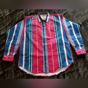 Men's Vintage Western Pearlsnap Shirt XL Tall